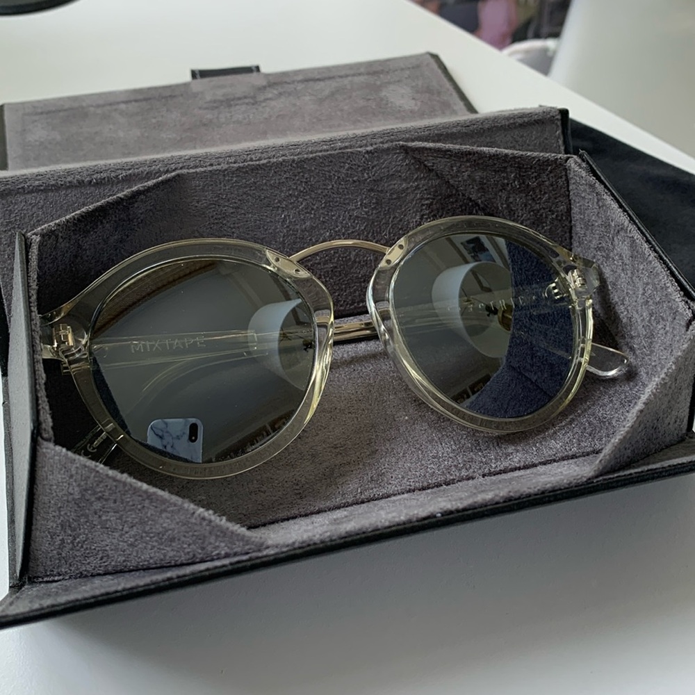 Electric Mixtape Clear/Gray/Sage Sunglasses